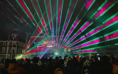 Pokaz laserowy "105. rocznica Zaślubin Polski z Morzem w Pucku" 3