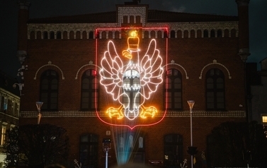 Pokaz laserowy "105. rocznica Zaślubin Polski z Morzem w Pucku" 12