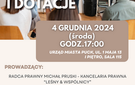 GRANTY I DOTACJE, bezpłatne szkolenie dla NGO z miasta Puck 4.12.2024 r. 1