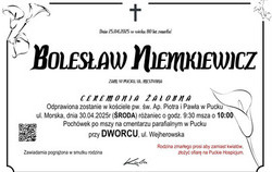 Zdjęcie do Zmarł Bolesław Niemkiewicz
