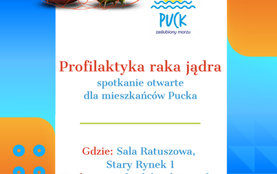 Zdjęcie do Profilaktyka raka jadra spotkanie otwarte dla mieszkańc&oacute;w Pucka