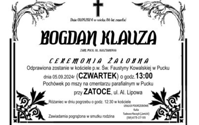 Zdjęcie do Zmarł Bogdan Klauza