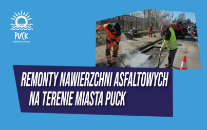 Zdjęcie do Remonty nawierzchni asfaltowych po okresie zimowym na terenie miasta Puck