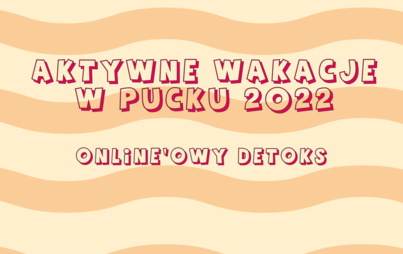 Zdjęcie do AKTYWNE WAKACJE W PUCKU 2022 POD HASŁEM ONLINE'OWY DETOKS